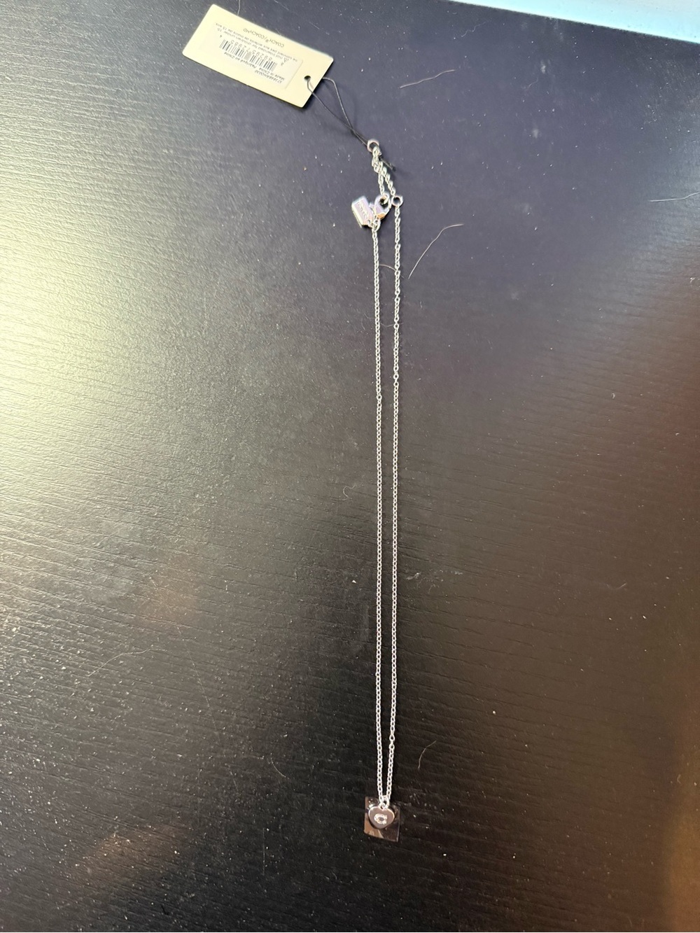 Coach Silver Tone Heart Necklace NWT - Picture 2 of 6